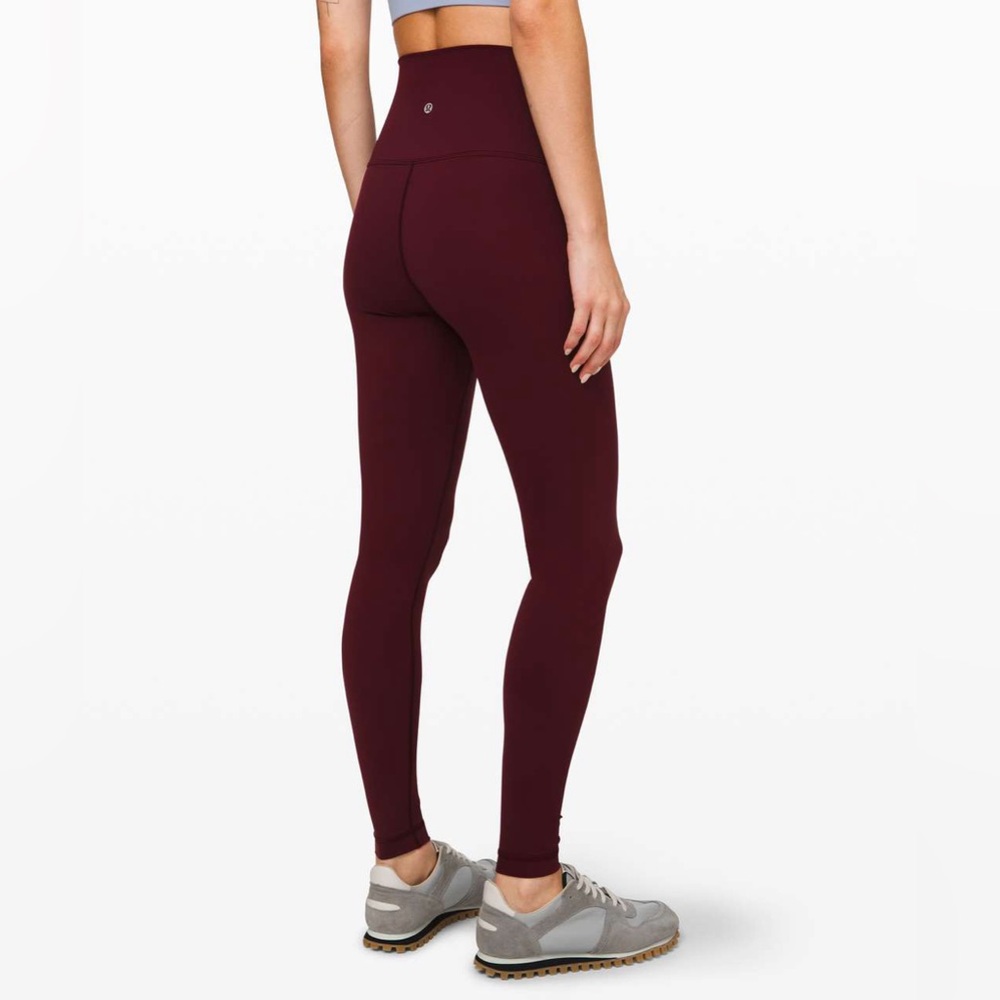 Lululemon Wunder Under Leggings in Red Merlot